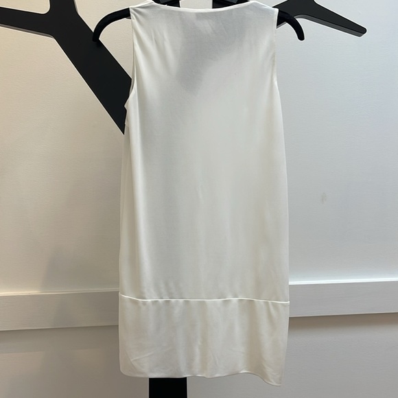 AKRIS sleeveless knit tunic blouse ivory white size 2 NEW - Picture 4 of 4